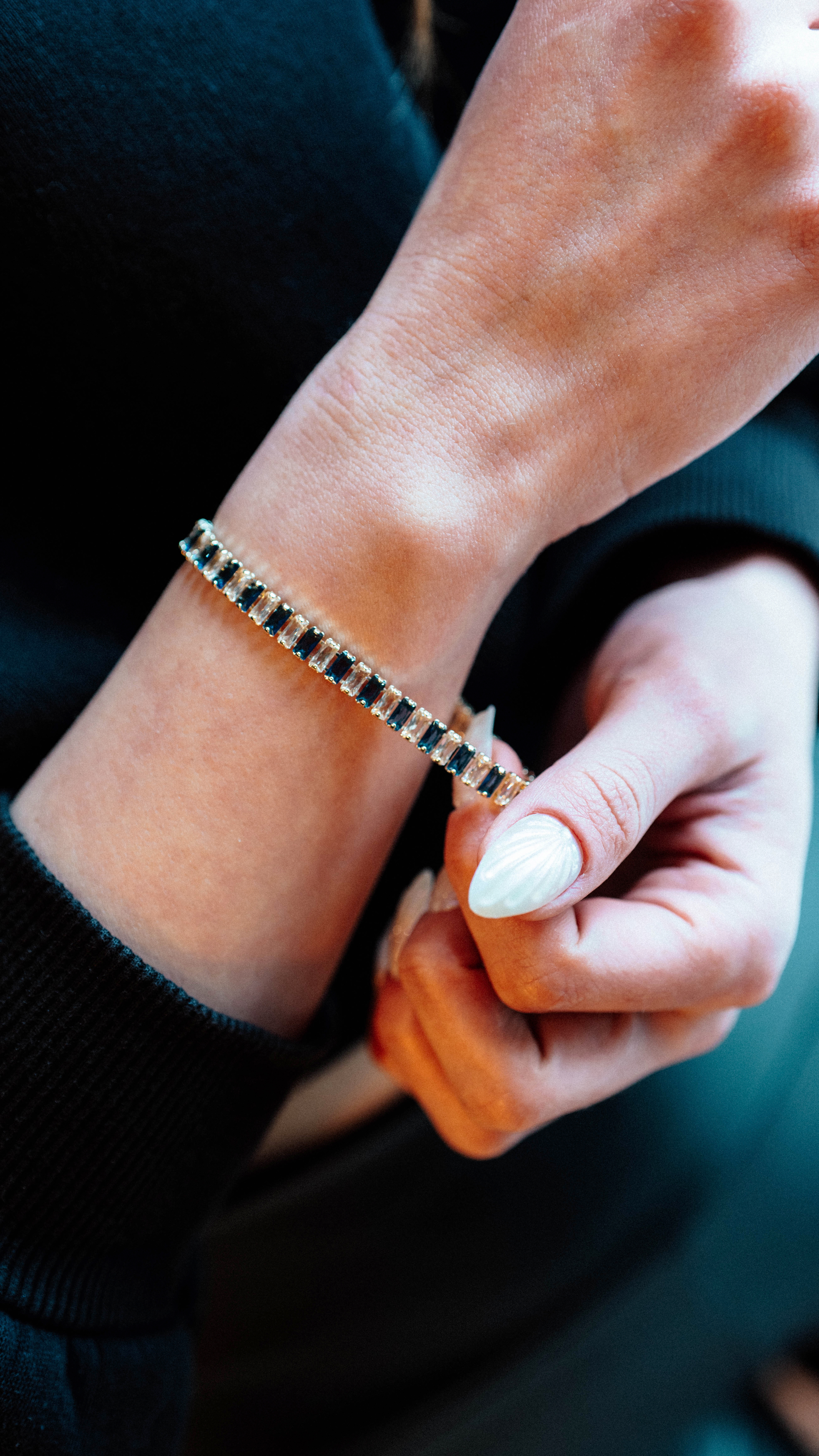 LACVERT BEYAZ BAGET BİLEKLİK